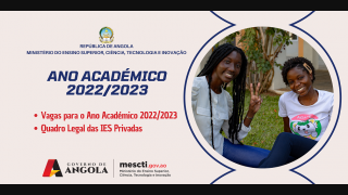 MESCTI divulga o número de vagas para o Ano Académico 2022/2023 e o Quadro Legal das IES Privadas e respectivos cursos