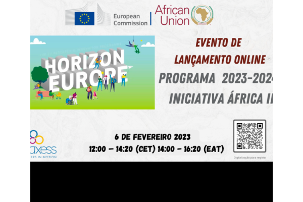 Participe no evento virtual "Horizon Europe Africa Initiative II" da União Europeia - Dia 6 de Fevereiro de 2023